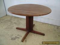 Vintage 60's Teak Dining Mid Century Danish Modern Round Dining Kitchen Table