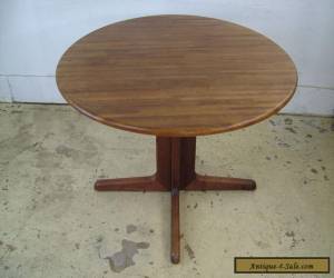 Item Vintage 60's Teak Dining Mid Century Danish Modern Round Dining Kitchen Table for Sale