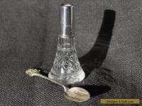 Hallmarked silver perfume bottle.plus a silver spoon.