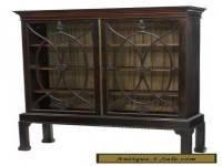 CHIPPENDALE STYLE MAHOGANY DISPLAY CABINET 19th c 1800s