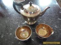 VINTAGE VINERS 3 PIECE SILVER PLATED TEA SET