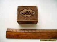 HAND CARVED WOODEN STAMP BOX BLACK FOREST