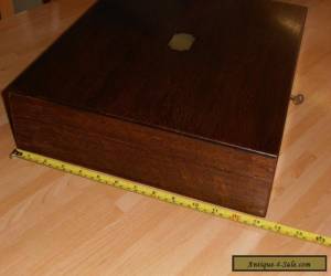 Item Large Antique Oak Collectors box with lock and key for Sale