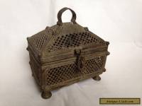 old casket metal JEWELRY BOX