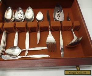 Item Oneida Community Silverplate 85pc w/Box Silverware Set Flatware for Sale