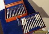A LOVELY WALKER & HALL 12-PLACE SILVER PLATED ,FRUIT CUTLERY SET.JUST 99P START  for Sale