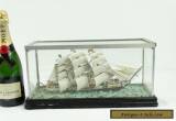 Antique Scratch Built 3 Masted Schooner Delrio Model Ship In Case America for Sale