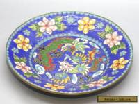 Most Exquisite Antique Chinese Hand Painted Cloisonne Dragon & Phoenix Plate