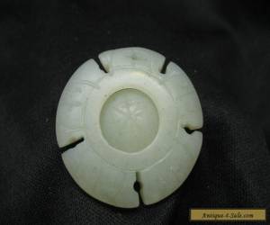 Antique Chinese White Jade Prayer Wheel for Sale