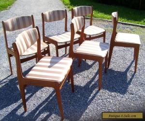 Item VINTAGE MID CENTURY DANISH MODERN TEAK DINING CHAIRS (6) TOTAL for Sale