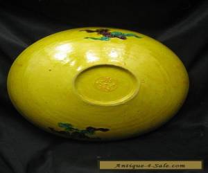 Item  Chinese Ming Dynasty Imperial Yellow Dragon Plates with Unusual Mark for Sale