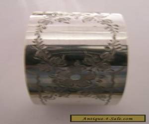 Item Vintage Set of Six Engraved Silver Plated Napkin Rings for Sale