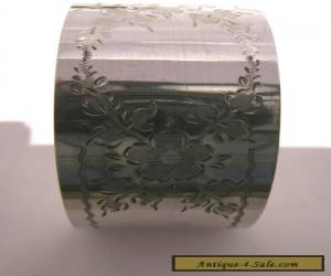 Item Vintage Set of Six Engraved Silver Plated Napkin Rings for Sale