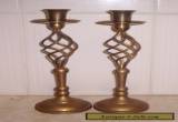 Pair of art deco Brass Candlesticks for Sale