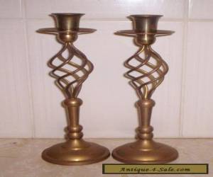 Item Pair of art deco Brass Candlesticks for Sale