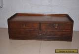 Vintage Oak Table Top / Desk Top 3 Drawer Storage Cabinet for Sale
