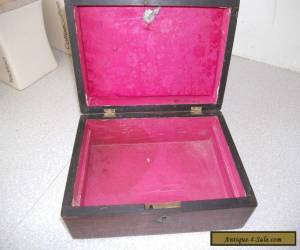 Item LOVELY ANTIQUE  WOODEN JEWELLERY BOX -9 X 6 X 4 INCHES for Sale