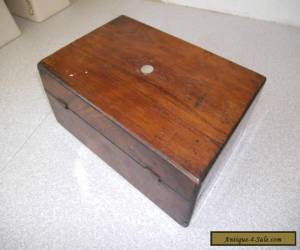 Item LOVELY ANTIQUE  WOODEN JEWELLERY BOX -9 X 6 X 4 INCHES for Sale