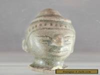 Antique Artifact Thailand  Sukhothai Celadon Ceramic Head Circa 1700s