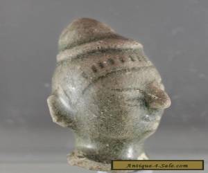 Item Antique Artifact Thailand  Sukhothai Celadon Ceramic Head Circa 1700s for Sale