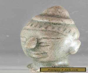 Item Antique Artifact Thailand  Sukhothai Celadon Ceramic Head Circa 1700s for Sale