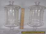 2 Vintage Large Glass 15.5" Apothecary Candy Show Jars for Sale