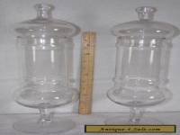 2 Vintage Large Glass 15.5" Apothecary Candy Show Jars
