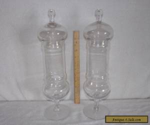 Item 2 Vintage Large Glass 15.5" Apothecary Candy Show Jars for Sale