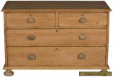 Victorian Antique English Pine Dresser Chest of Drawers Nightstand Side Table for Sale