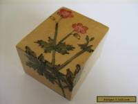 VINTAGE CHINESE HAND PAINTED WOODEN BOX,SILK LINED,VERY PRETTY LOOKING BOX <