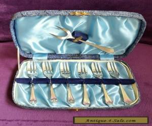 Item A Beautiful Art Deco 7 Piece Silver Plated Pastry Set for Sale