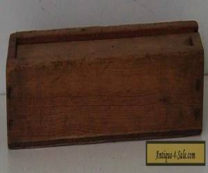 Item SMALL PINE BOX NARROW SLIDE TOP VINTAGE WOODEN for Sale