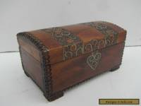 Vintage 'Treasure Chest' Style Wooden Trinket Box