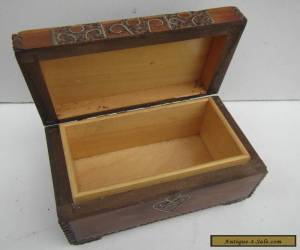 Item Vintage 'Treasure Chest' Style Wooden Trinket Box for Sale