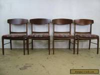 Retro Set Mid Century Modern Walnut Dining 4 Chairs Molded Plywood Backs