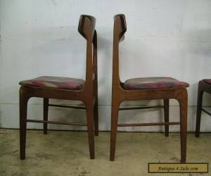 Item Retro Set Mid Century Modern Walnut Dining 4 Chairs Molded Plywood Backs for Sale