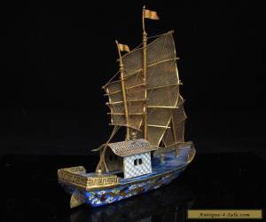 Item Antique / Vintage Chinese Cloisonne Enamel Ship / Junk for Sale