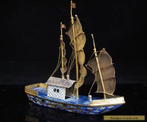 Item Antique / Vintage Chinese Cloisonne Enamel Ship / Junk for Sale