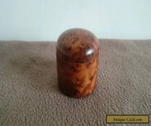 Item VINTAGE BURR WALNUT TREEN WOODEN SNUFF BOX  for Sale