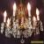 Vintage MCM Ornate French Brass & Crystal Chandelier 8 Light for Sale