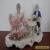 Antique German Dresden Lace Porcelain Couple Gambling Figurine. for Sale