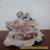 Antique German Dresden Lace Porcelain Couple Gambling Figurine. for Sale