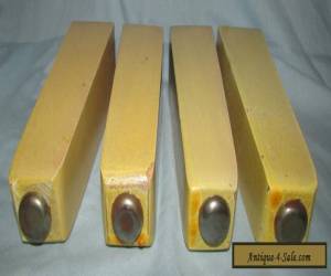 Item Set of 4 Salvaged Vintage Mid Century Furniture Legs Square for Sale