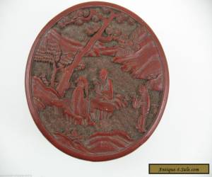 Item Antique Chinese cinnabar lacquer round box for Sale