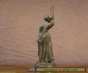 Item 50cm TALL antique bronze marble LADY DANCER STATUE Art Deco sculpture Chiparus  for Sale