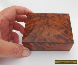 Item BURR WOOD Keepsake TRINKET BOX Jewellery Gift Presentation Stash ART DECO Style for Sale