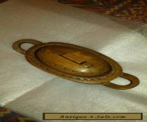 Item Antique Wooden Hand Carved Bowl with lid and handles  for Sale