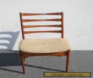 Item Vintage Mid Century Danish Modern Style Beige Cushion Backrest Solid Wood CHAIR for Sale