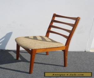 Item Vintage Mid Century Danish Modern Style Beige Cushion Backrest Solid Wood CHAIR for Sale