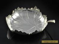 Chinese Signed Silver Leaf Dish